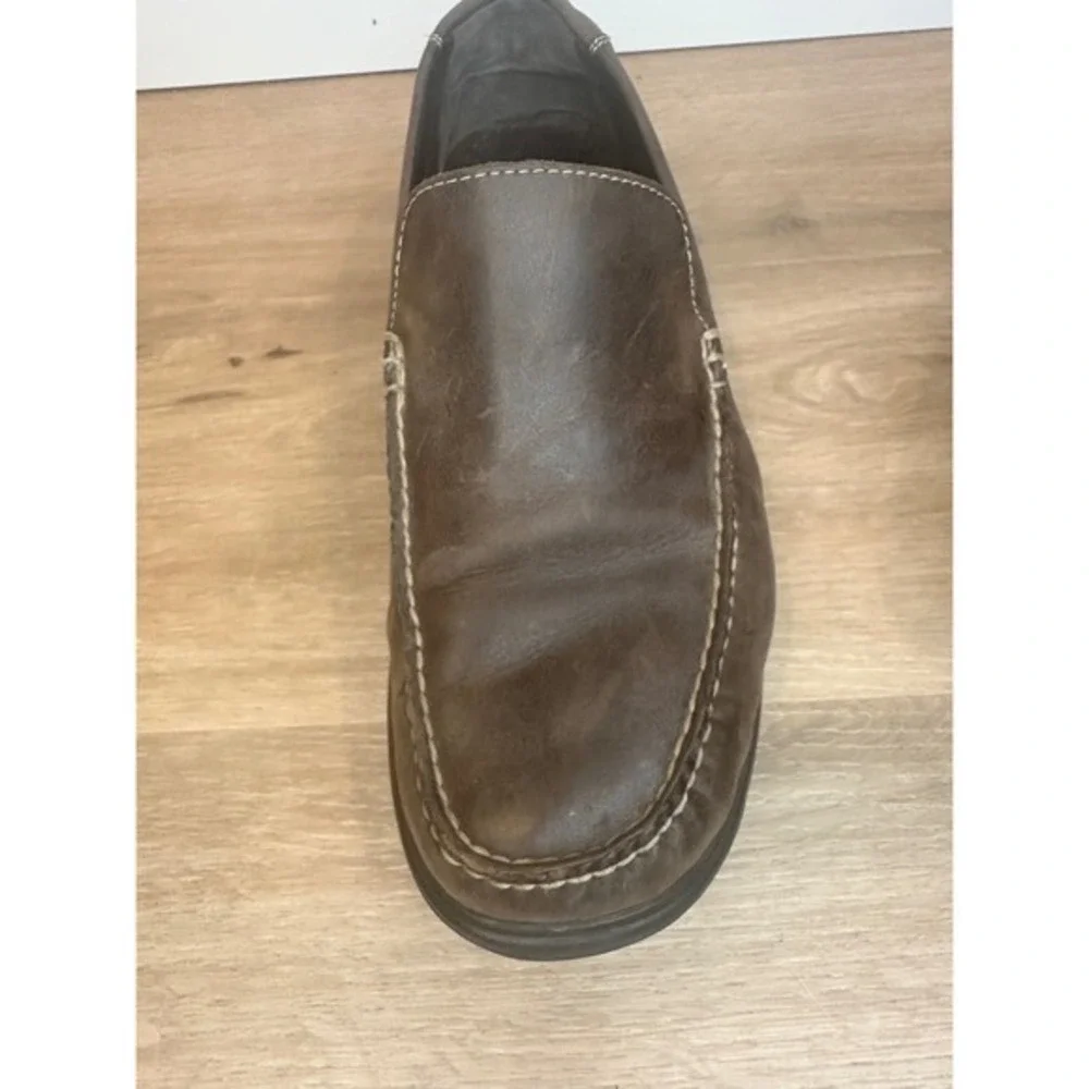 Cole Haan Leather Loafer Men 11.5‎ Brown Nike Air Slip On Shoes Business Classic